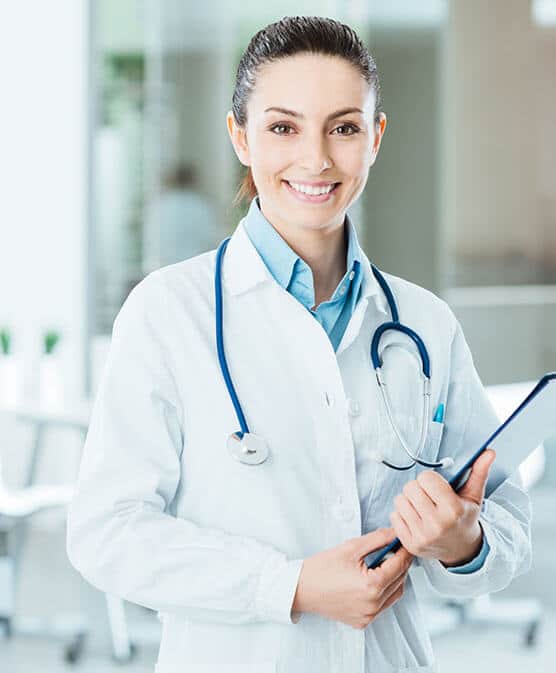 doctor holding clipboard