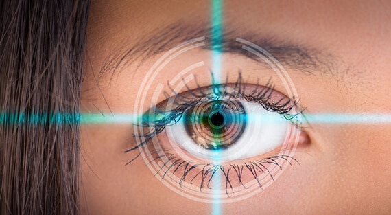 woman being scanned by EyeDetect lie detector test